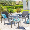 salon de jardin et terrasse décoratif pour deux ou quatre avec table basse